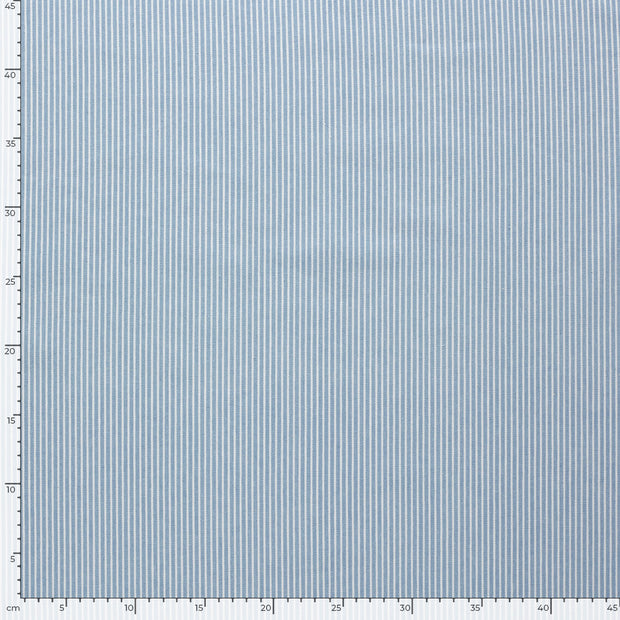 Denim fabric Stripes Light Blue