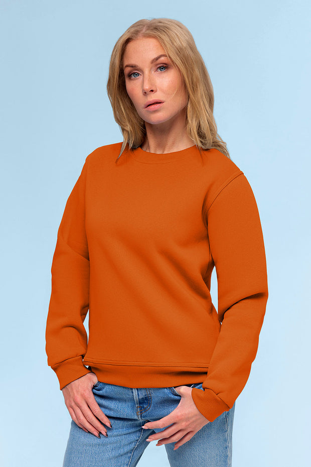 French Terry fabric Unicolour Orange