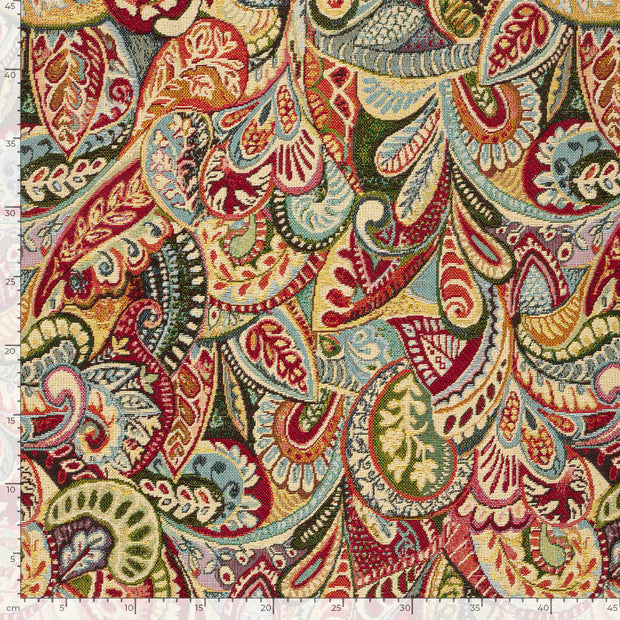 Gobelin fabric Paisley Red