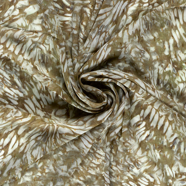 Chiffon fabric Brown digital printed 