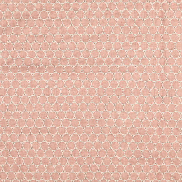 voile fabric Geometric pattern Old Pink