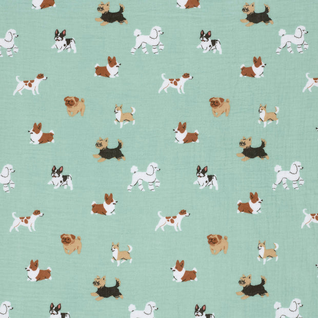 Muslin fabric Baby Blue matte 