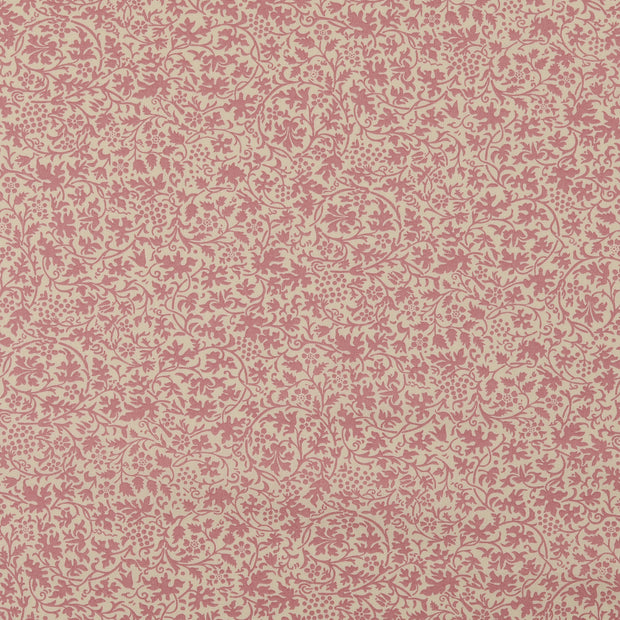 Cotton Poplin fabric Leaves Old Pink