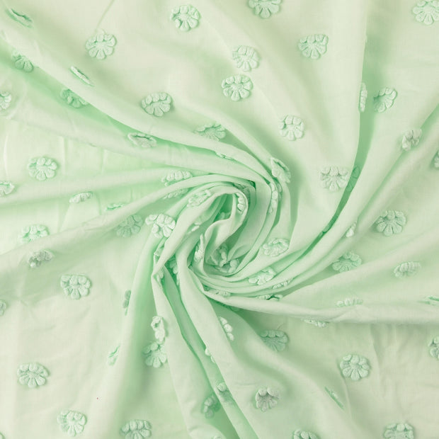 Popeline de Coton tissu menthe 