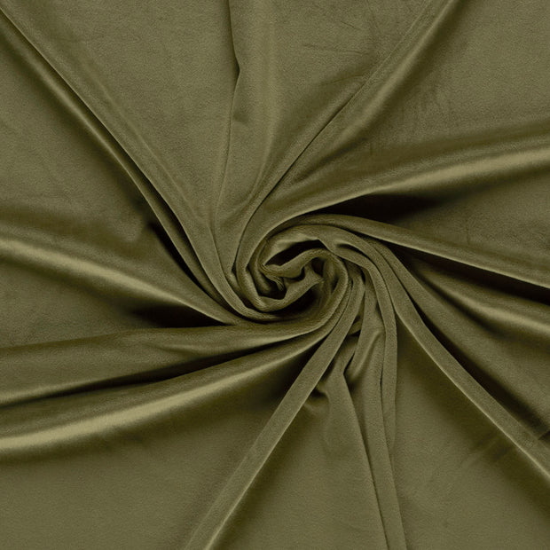 Supersoft Velvet fabrik Khaki-Grün 