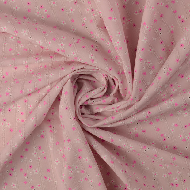 Voile tissu Rose 