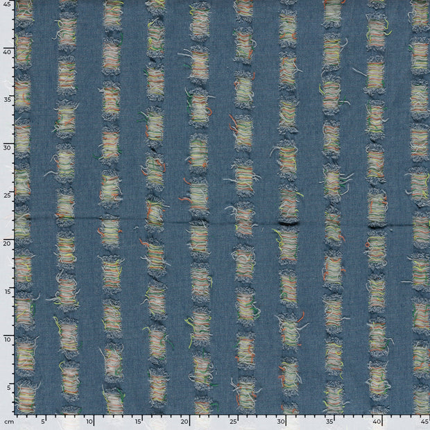 Denim fabric Abstract Light Blue