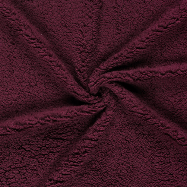 Fake Fur fabric Wine red 