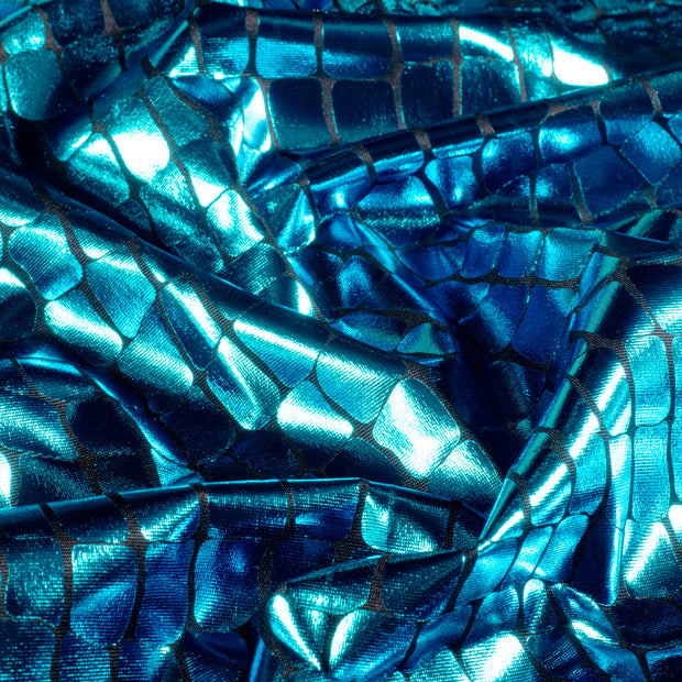 Lamé fabric Aqua bicolour 