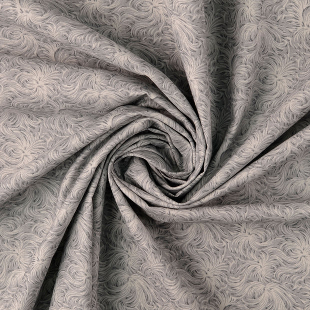 Popeline de Coton tissu Gris 