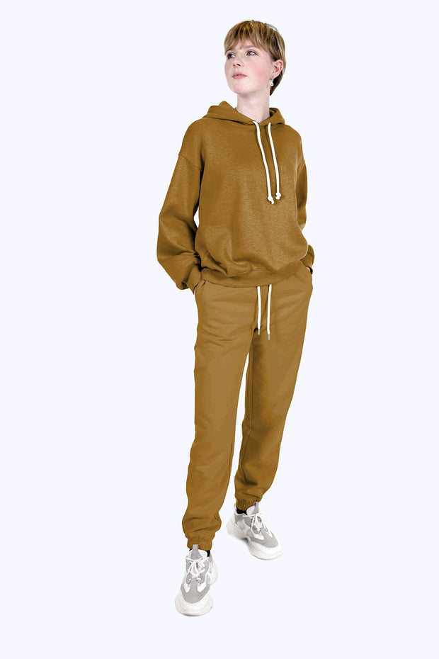 Jogging tissu Unicolore Ocre