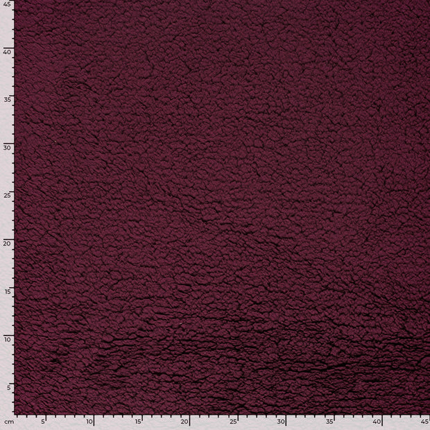 Fake Fur fabric Unicolour Wine red