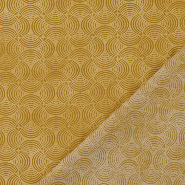 Popeline de Coton tissu Camel 