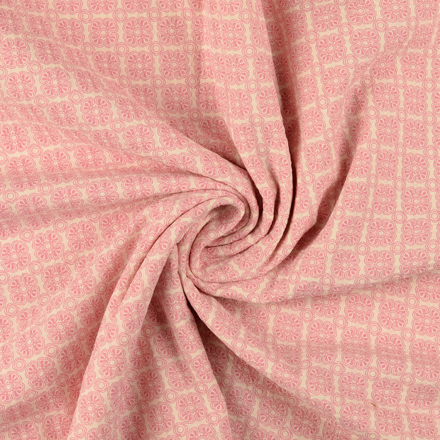 Seersucker fabrik Helles Pink 