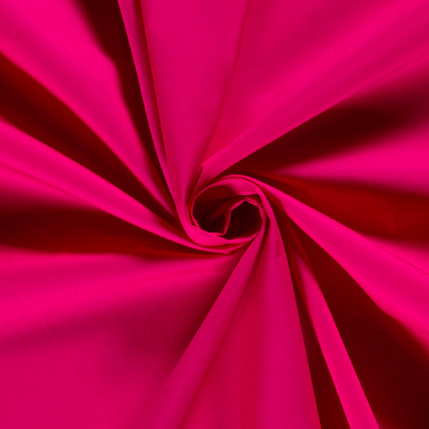 Popeline de Coton tissu Unicolore Rose
