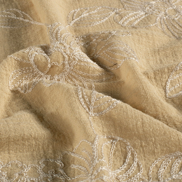  tissu fleurs Beige