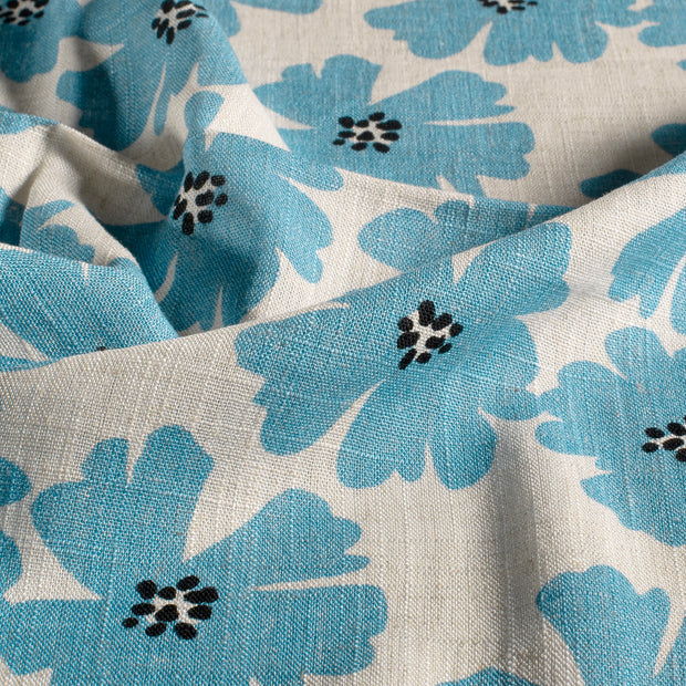 fabric Flowers Aqua