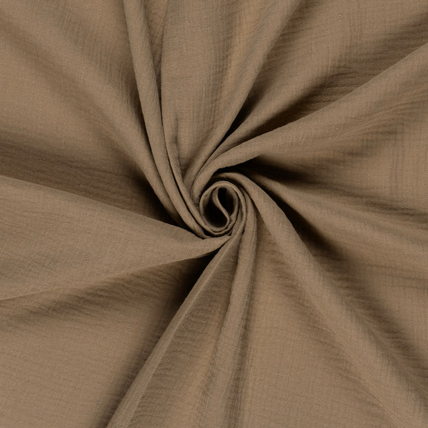 Double gaze très large tissu Camel 