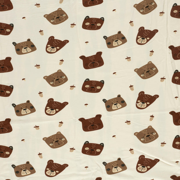 French Terry fabric Off White matte 