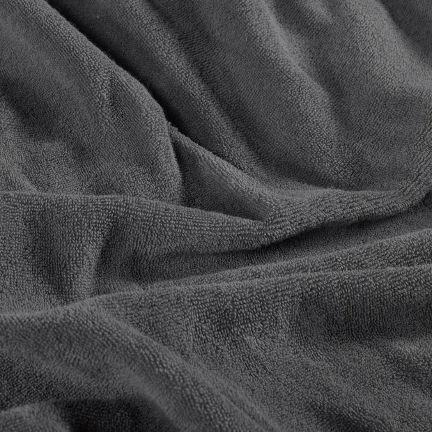 Frottee-Stretch fabrik Uni Grau