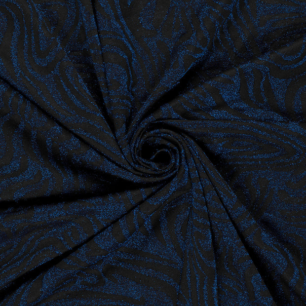 Jacquard tissu Cobalt Lurex 