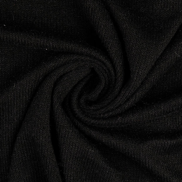 Woll Strick fabrik Schwarz Melange 