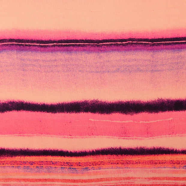 Viscose Satin fabrik Streifen Coral