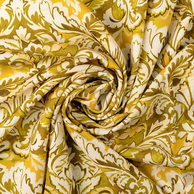Viscose Crêpe tissu Ocre 