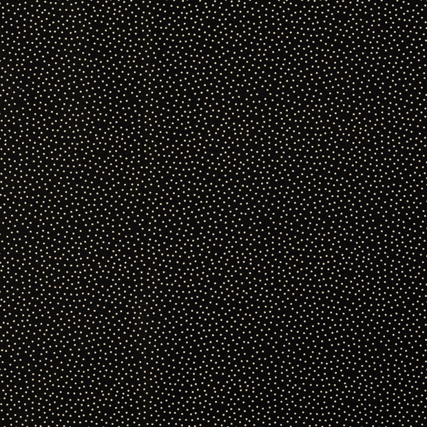 Popeline de Coton tissu pois Noir