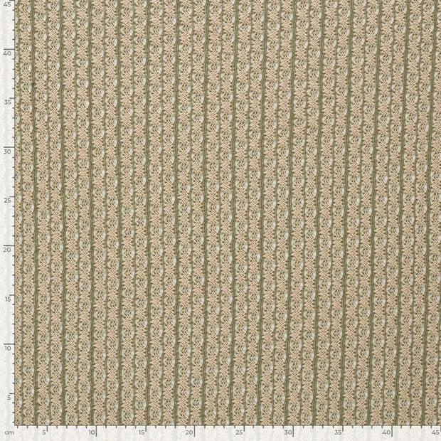 Dentelle tissu rayures Vert