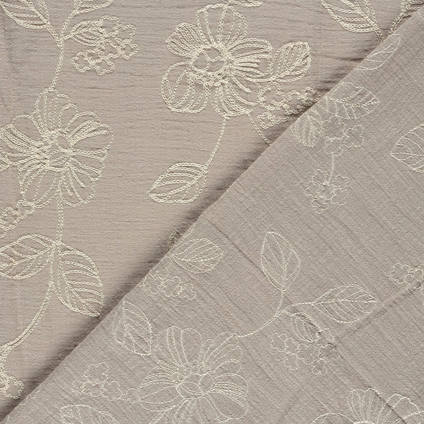  fabric Flowers embroidered 