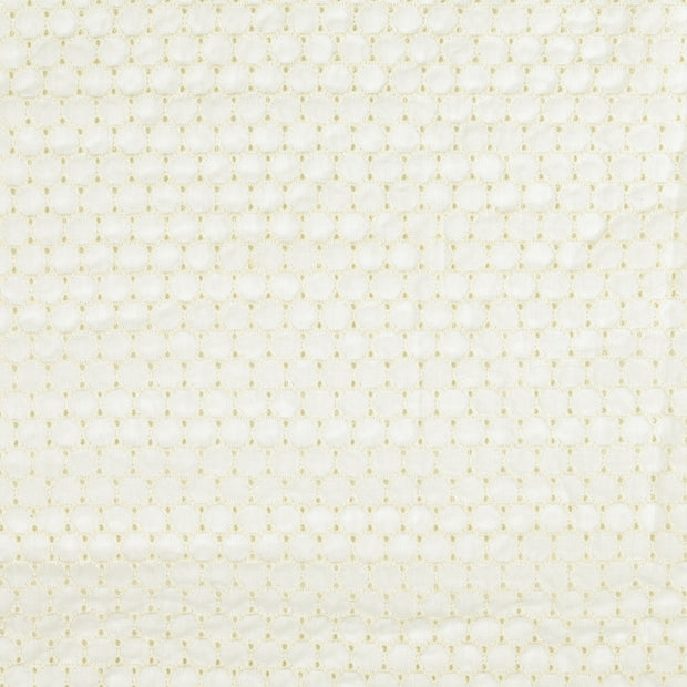 voile fabric Geometric pattern white