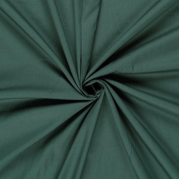 Coton Popeline GOTS tissu Vert foncé 