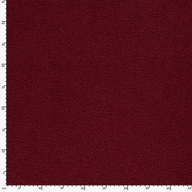 Teddy tissu Unicolore Bordeaux