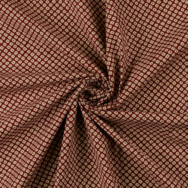 Cotton Poplin fabric Bordeaux 