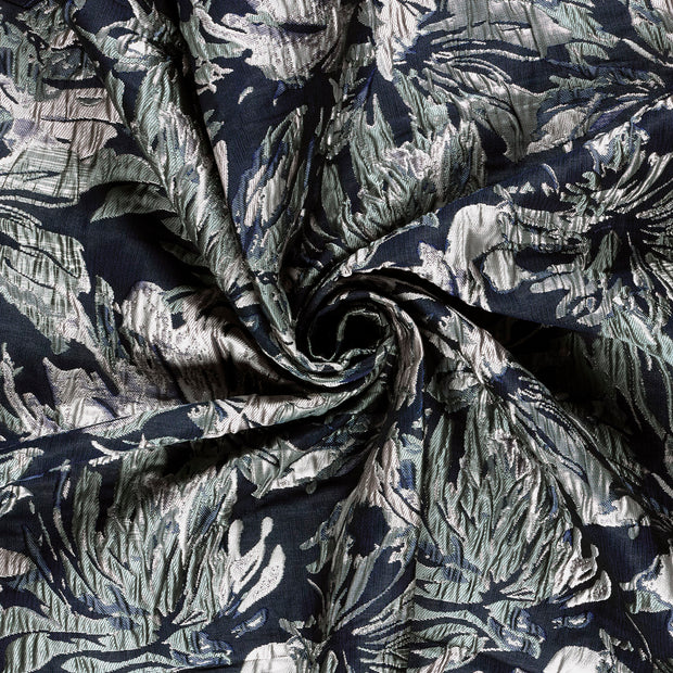 Jacquard tissu Noir Lurex 