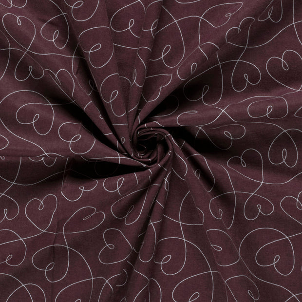 Flanell fabrik Mauve bedruckt 