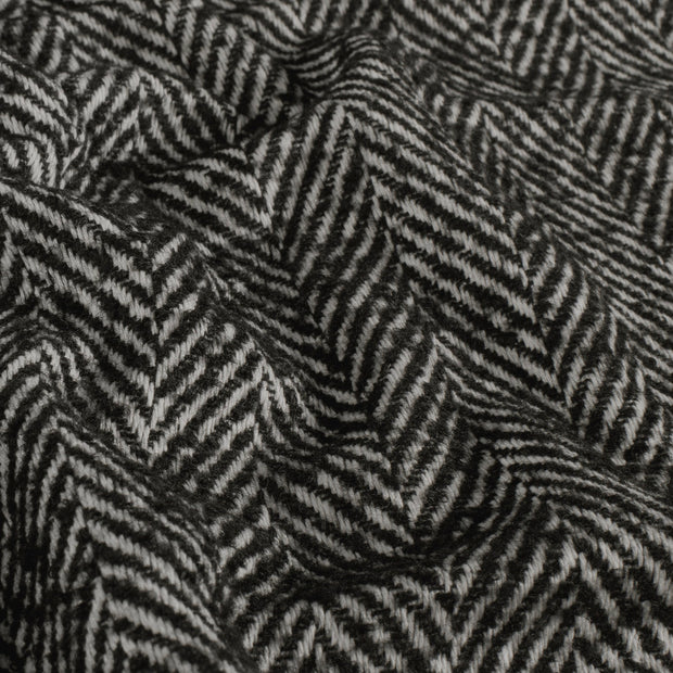 Jacquard fabrik Uni Schwarz