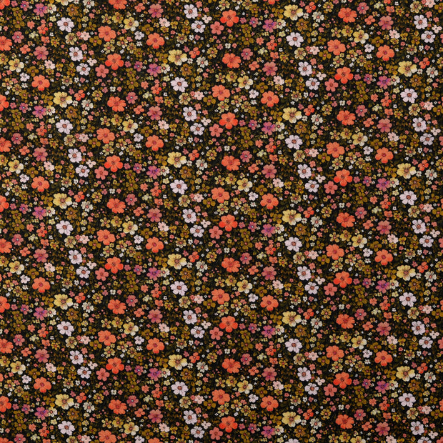 Voile fabrik Blumen Mehrfarbig