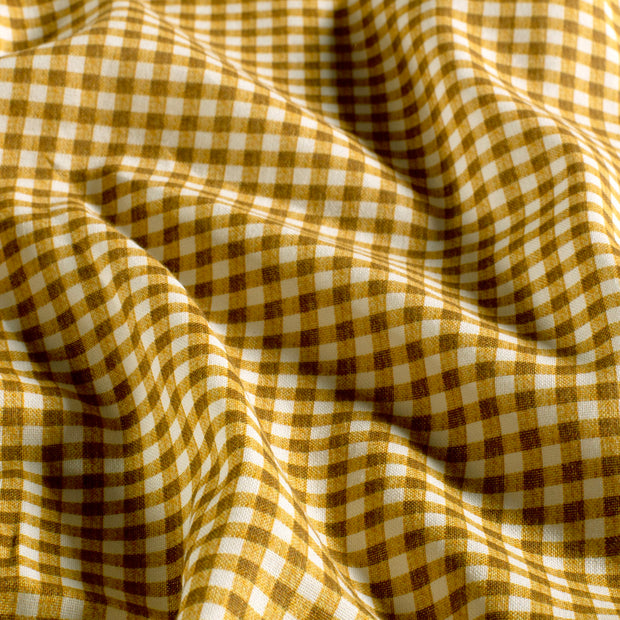 Cretonne fabric Checks Brown
