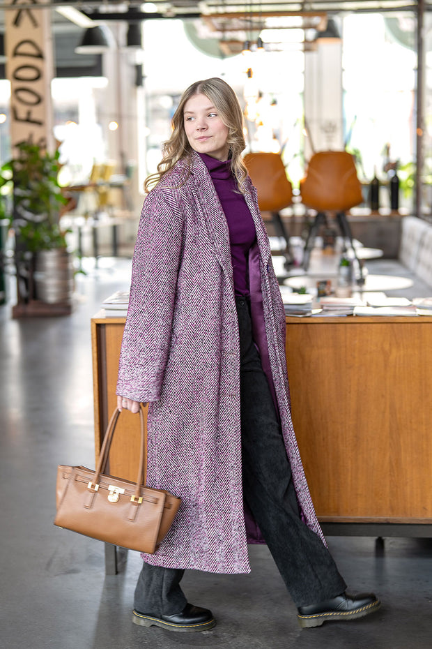 Jacquard fabrik Uni Violett