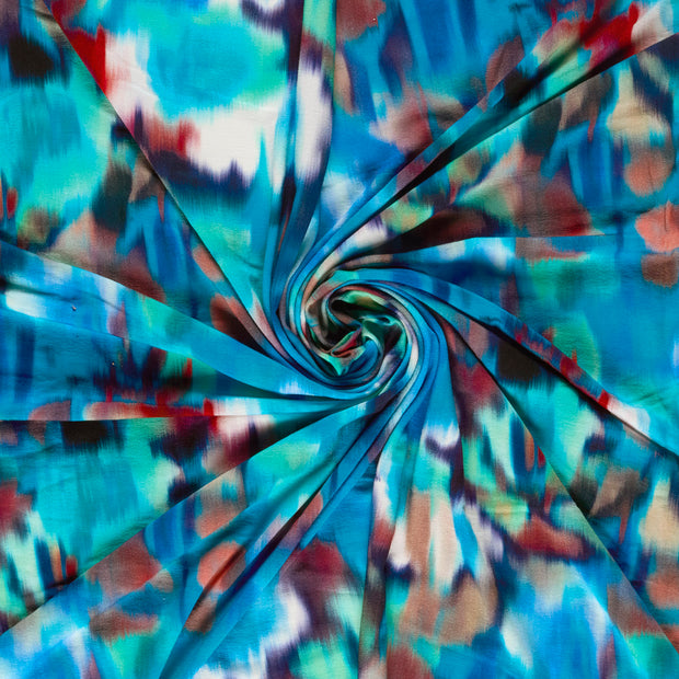 Viscose Jersey fabric Aqua digital printed 