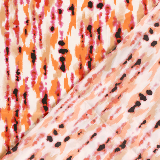 Satin Duchesse fabric Abstract printed 