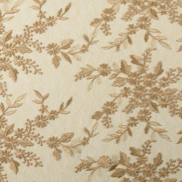 Spitze fabrik Blumen Gold