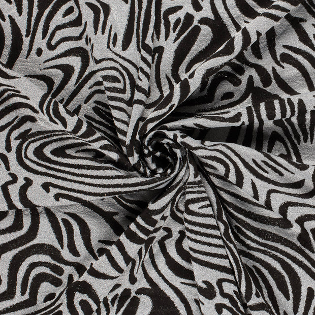 Jacquard fabrik Silber Lurex 