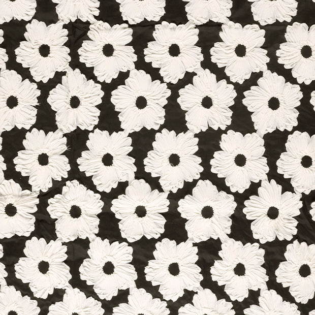 Popeline de Coton tissu Noir bicolore 