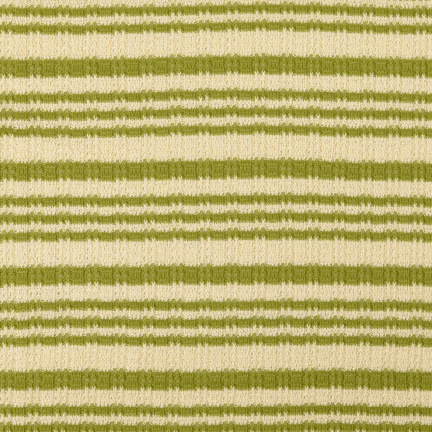 Heavy Knit tissu rayures vert