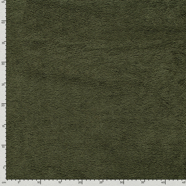 Frotté tissu Unicolore Vert kaki