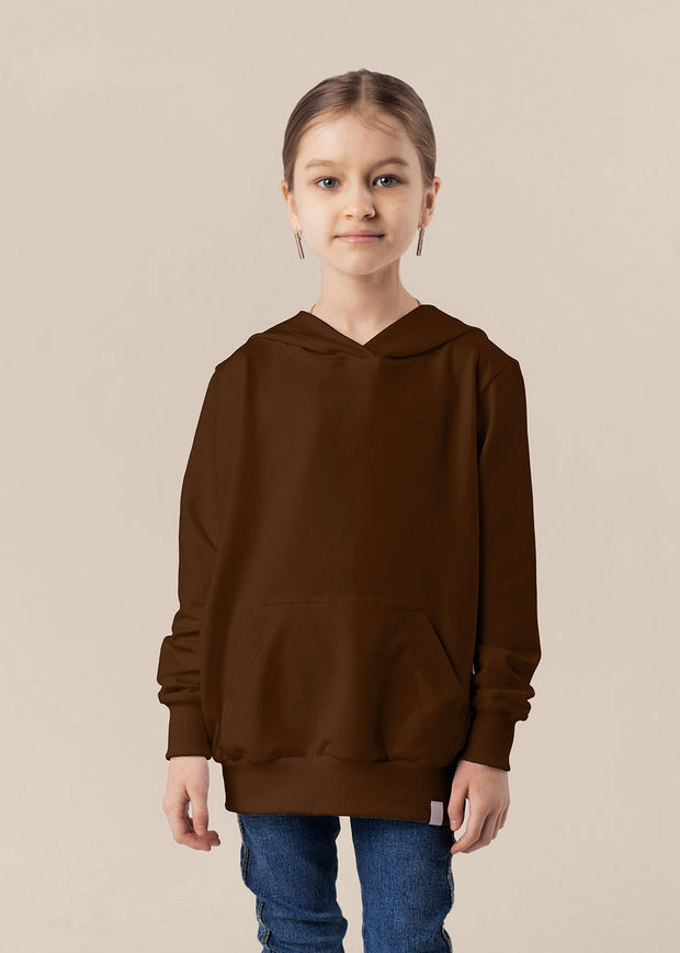 French Terry fabric Unicolour Brown