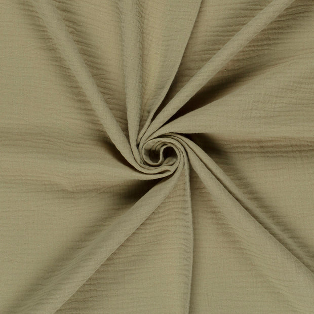 Double gaze très large tissu Vert Olive 